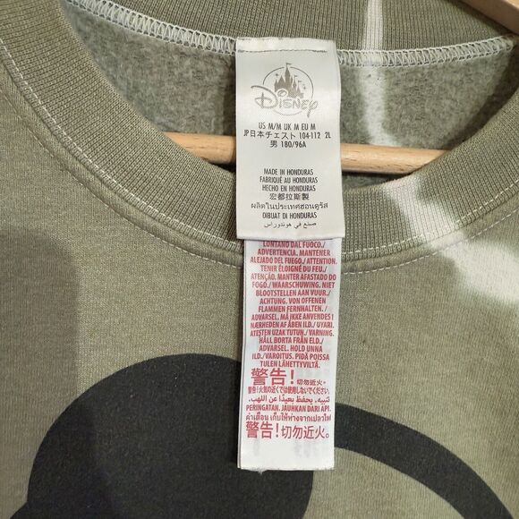 Disneyland Disney Mickey Mouse Sage Green Tie Dye Sweatshirt Unisex M - Picture 10 of 10